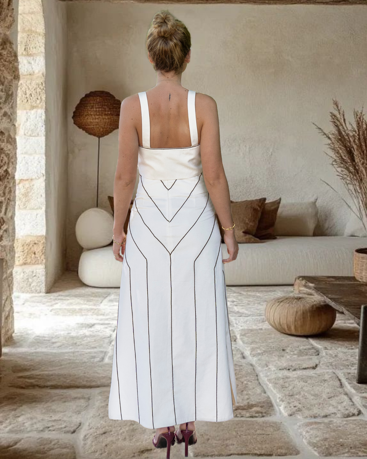 Falda Aura líneas geometricas