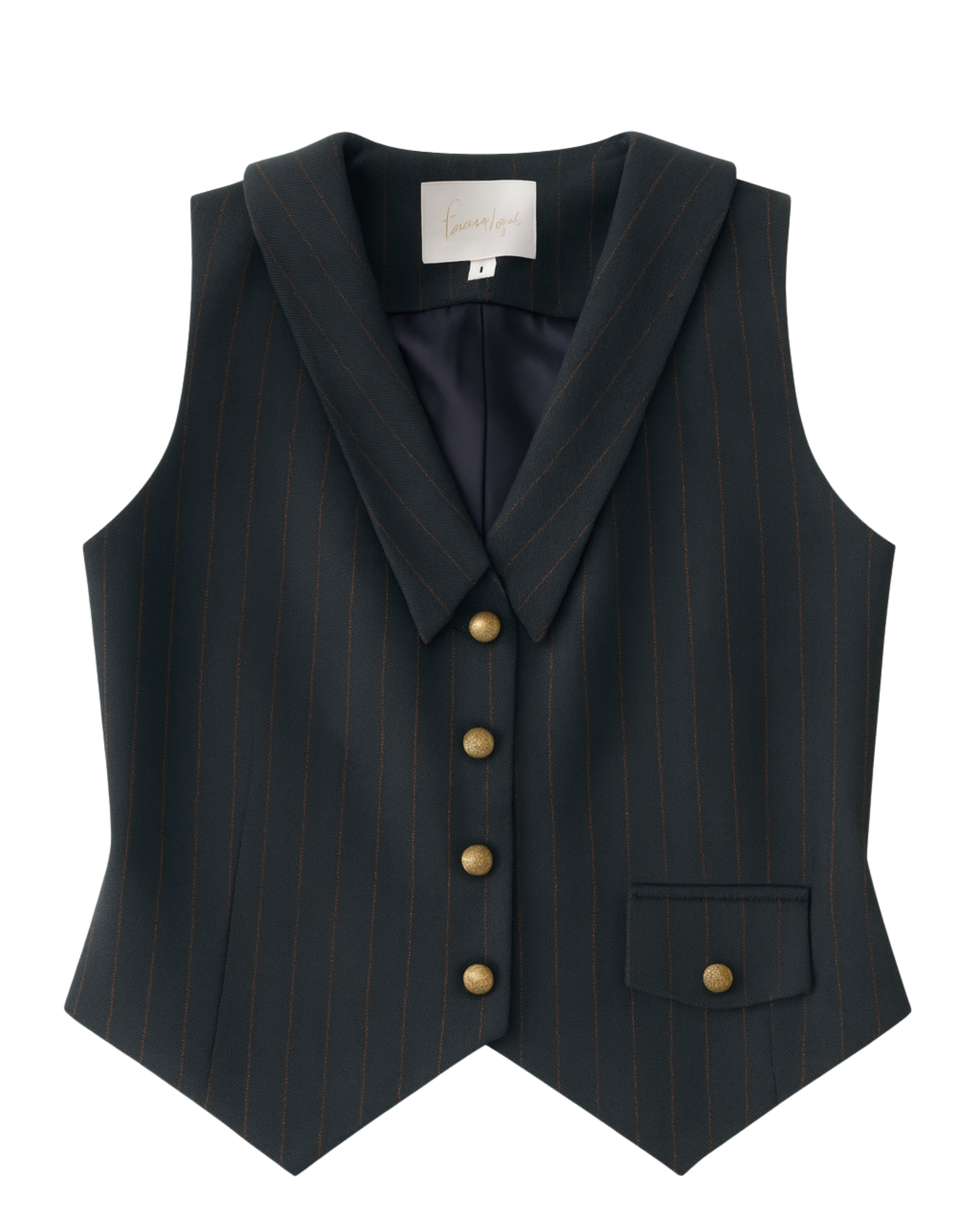 Chaleco Atrani gris marengo con raya diplomática