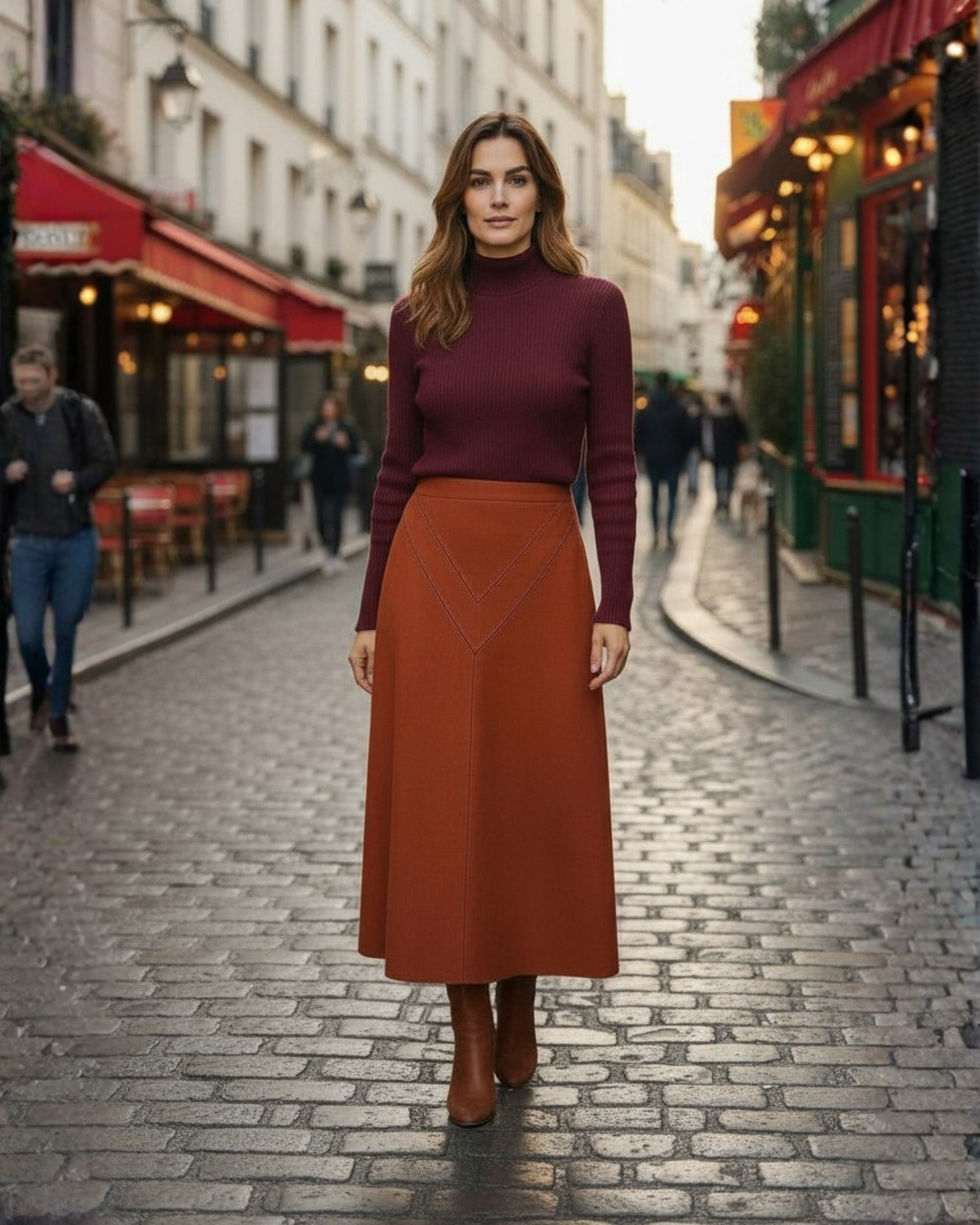 Falda Aura geometrica terciopelo caldero