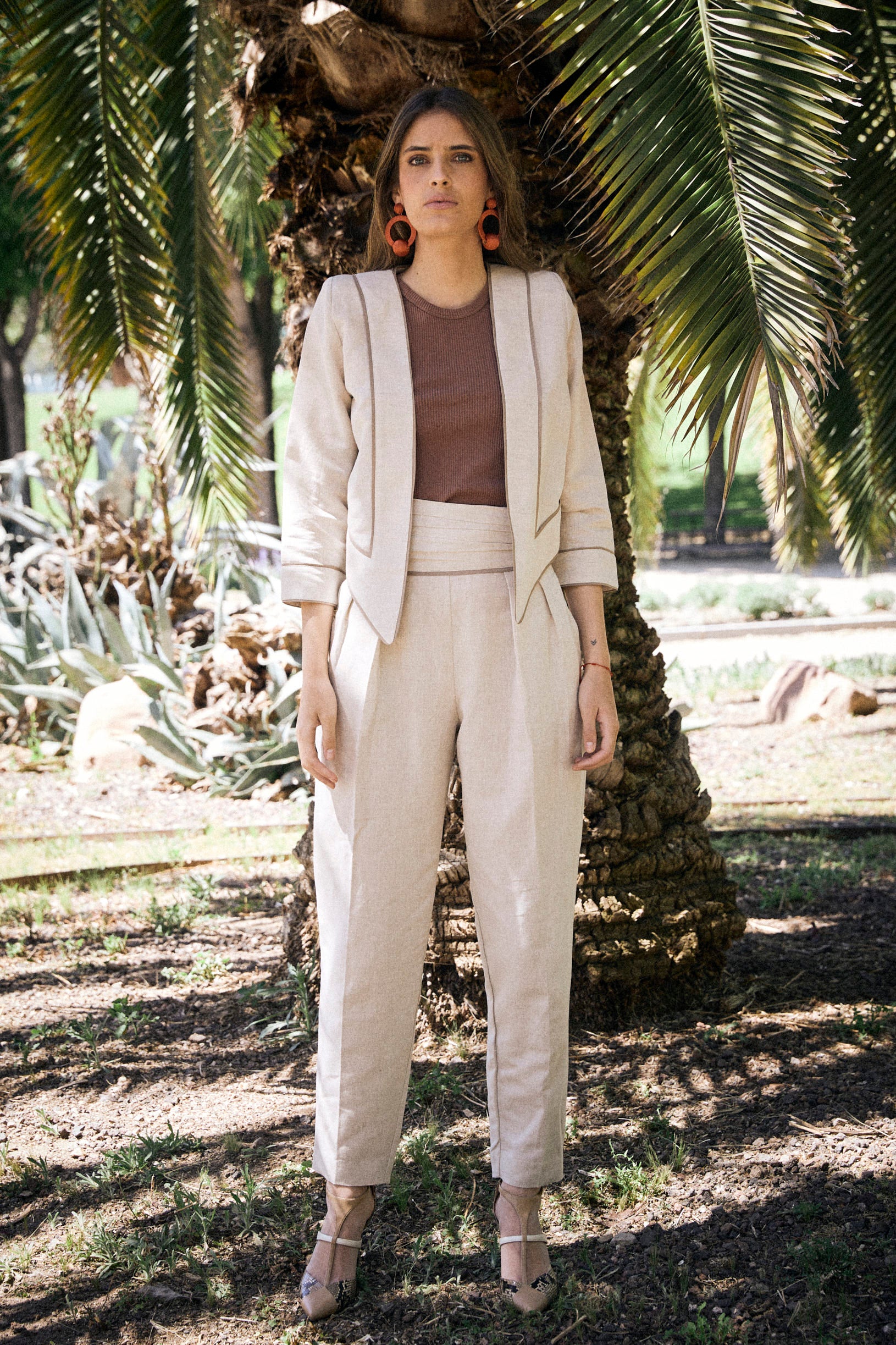 Pantalón Berry de lino natural