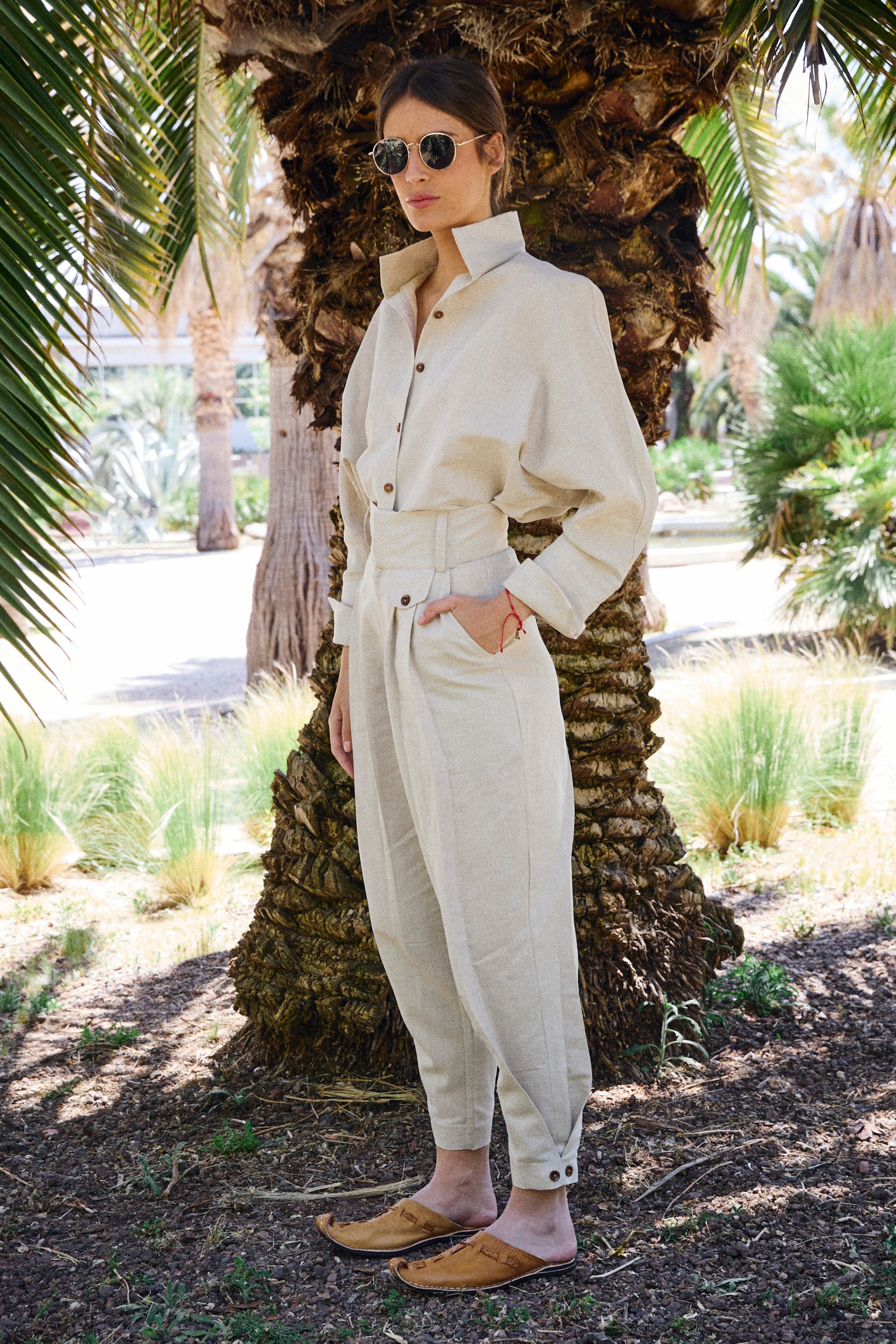 Pantalón Greta lino natural