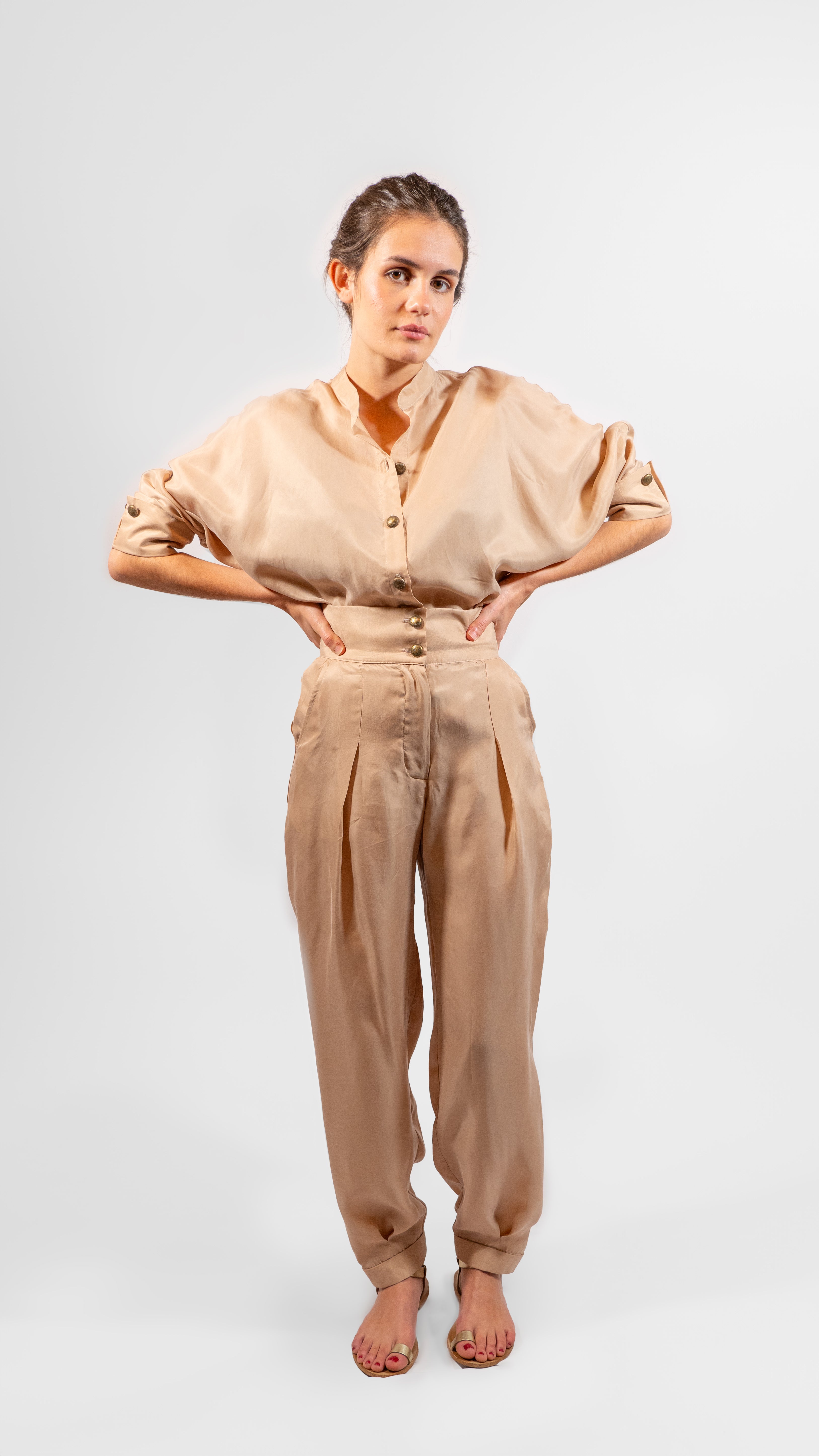 Camisa Pitahaya cupró beige
