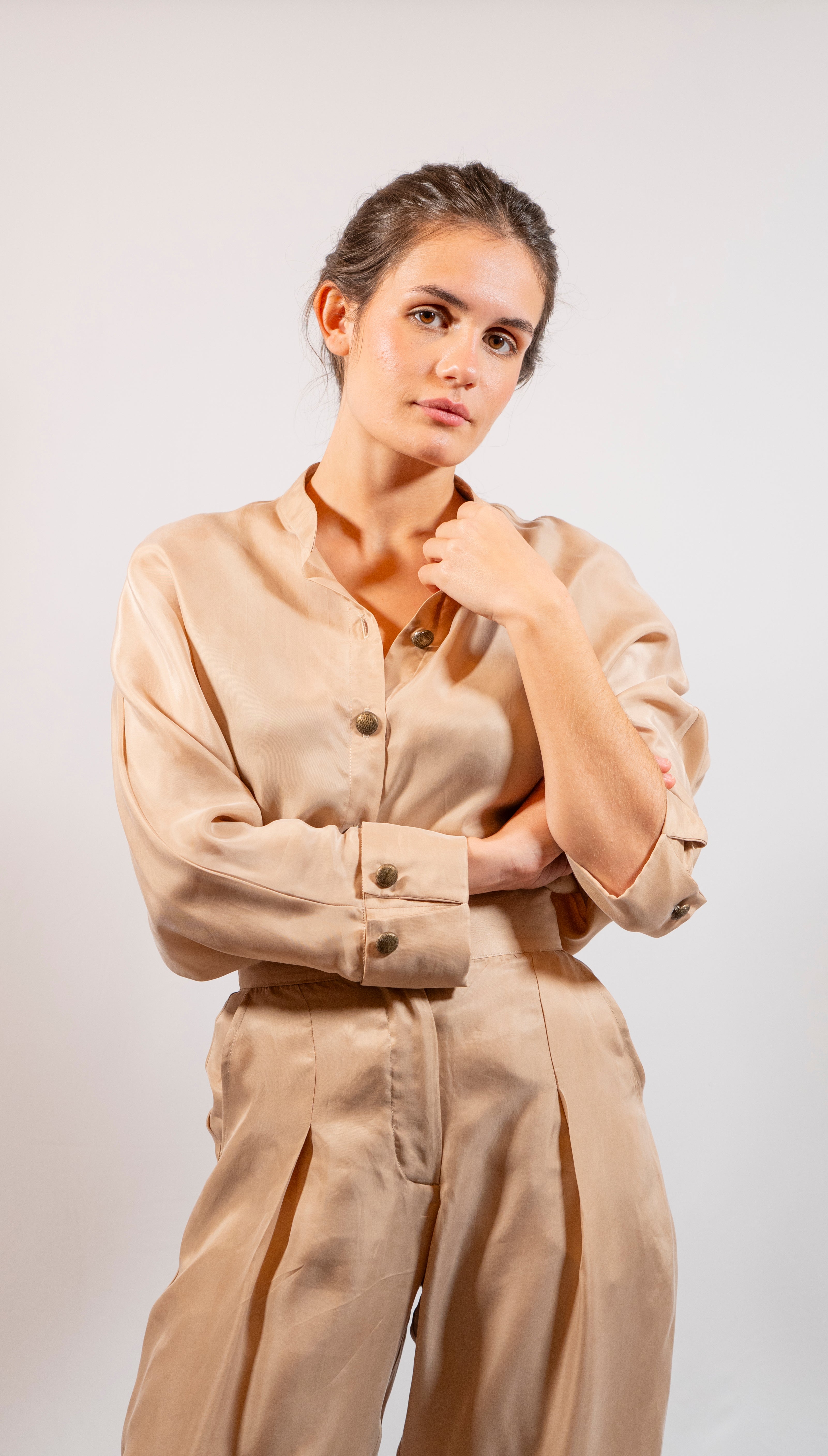 Camisa Pitahaya cupró beige
