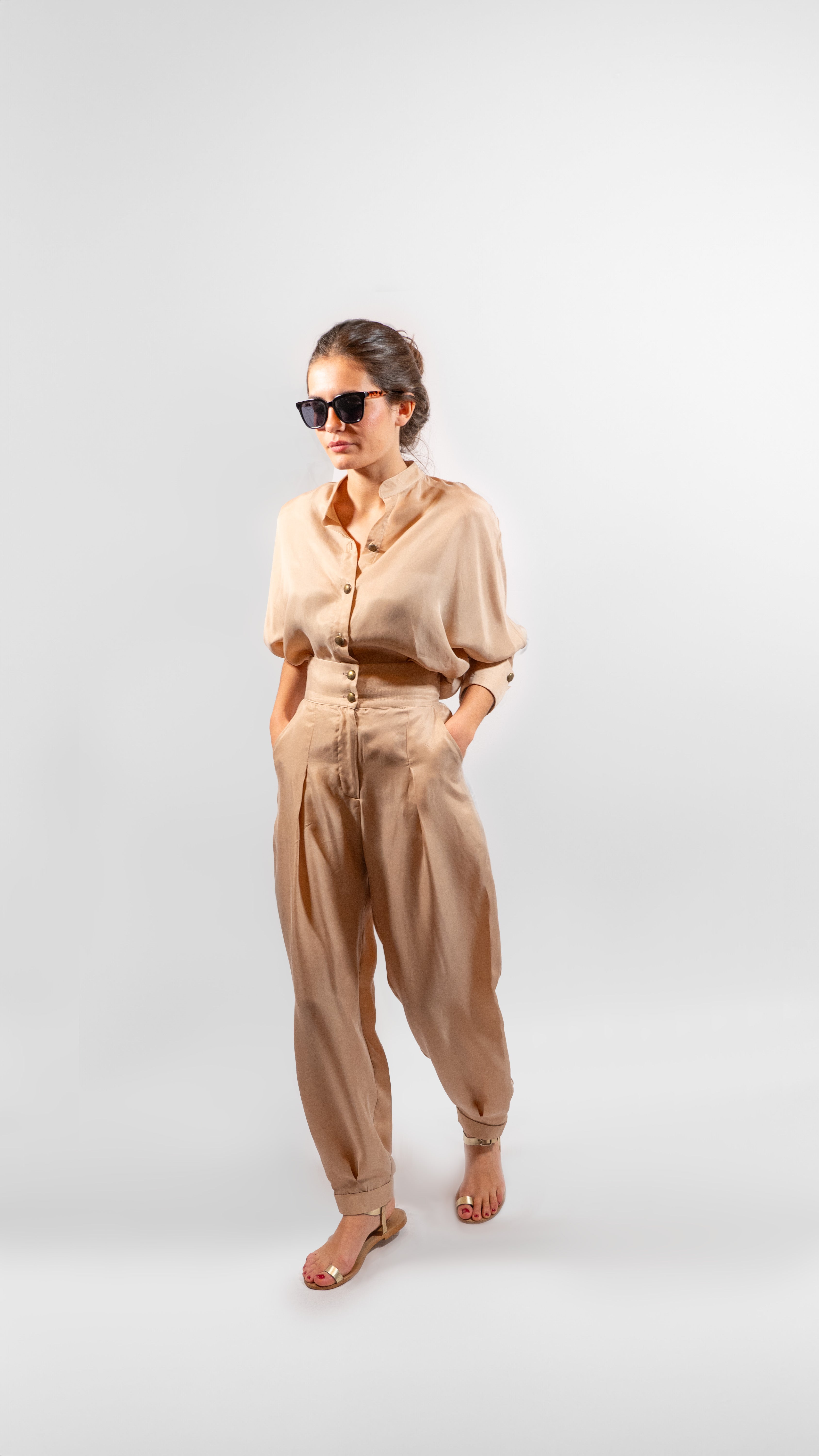Camisa Pitahaya cupró beige