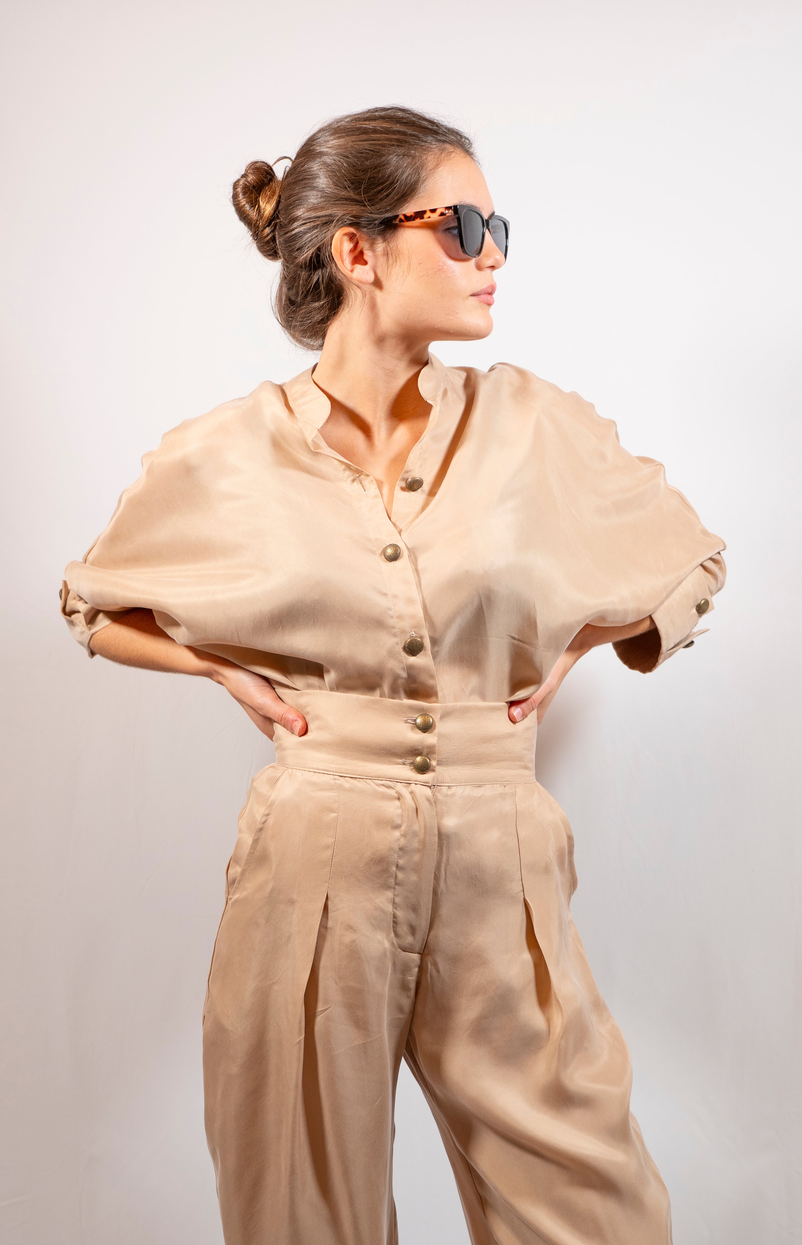 Camisa Pitahaya cupró beige