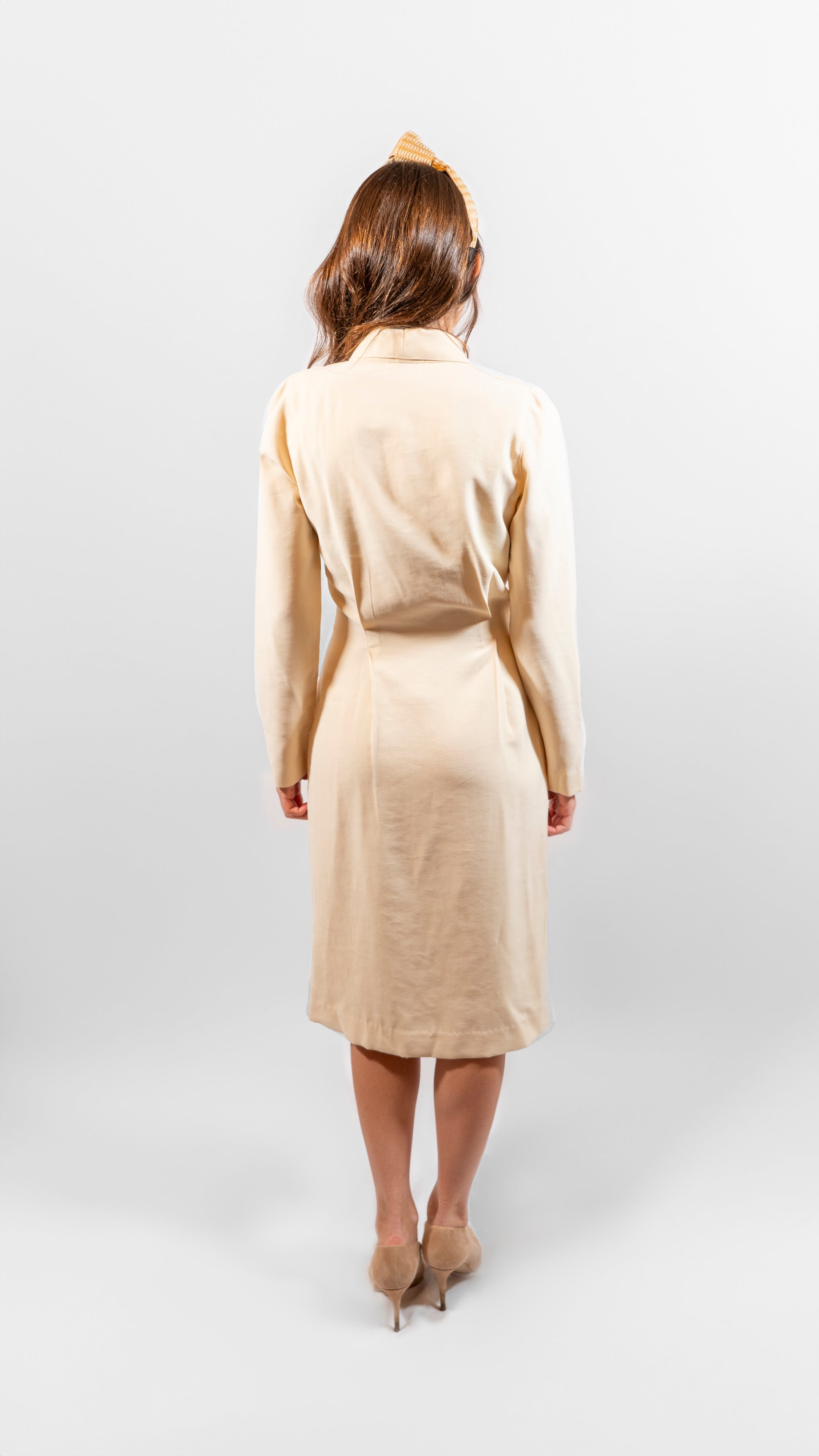 Vestido Aurora blanco roto