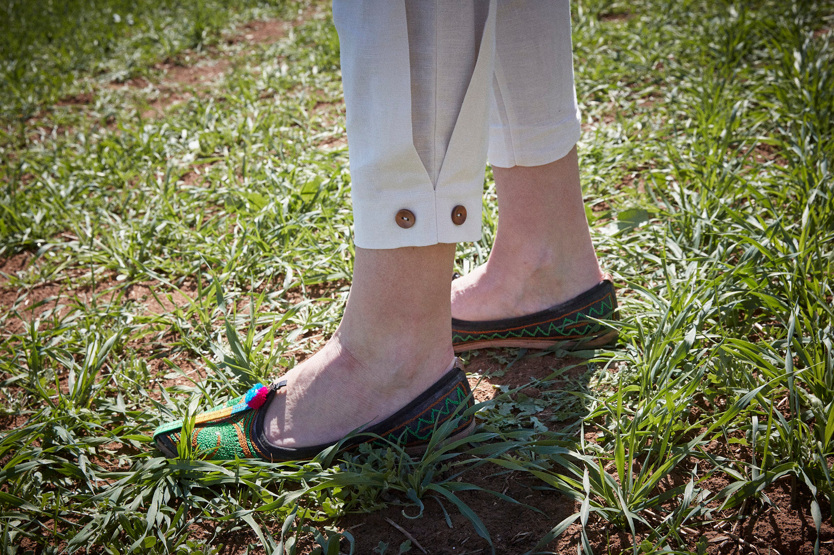 Pantalón Greta lino beige