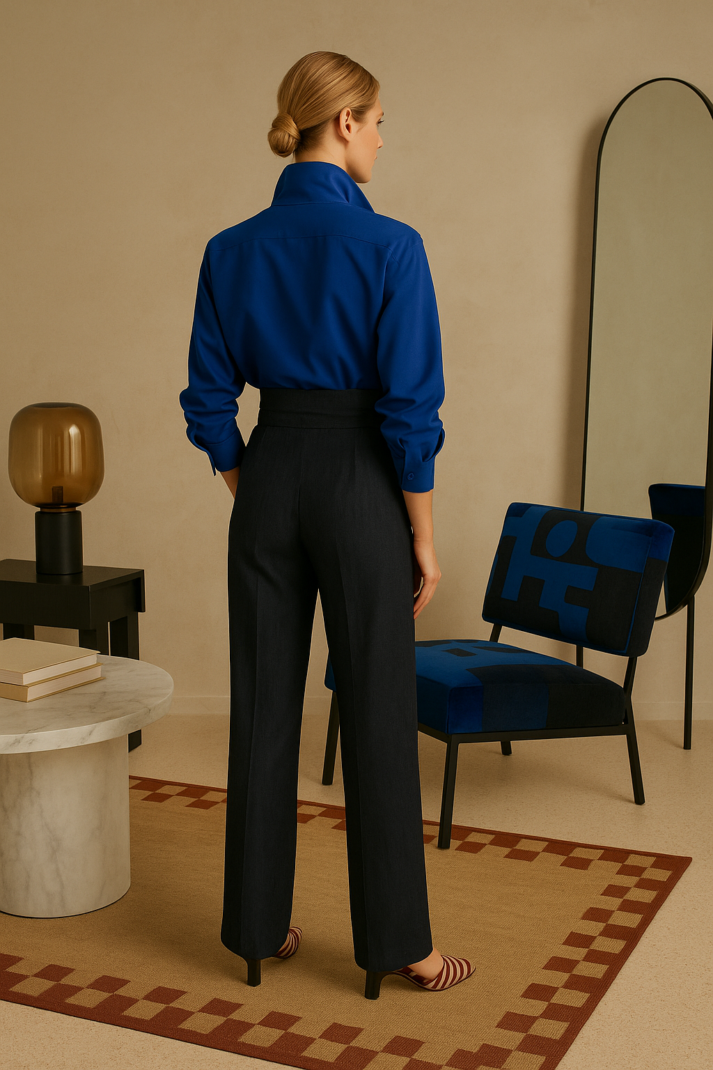 Camisa Miyako azul cobalto