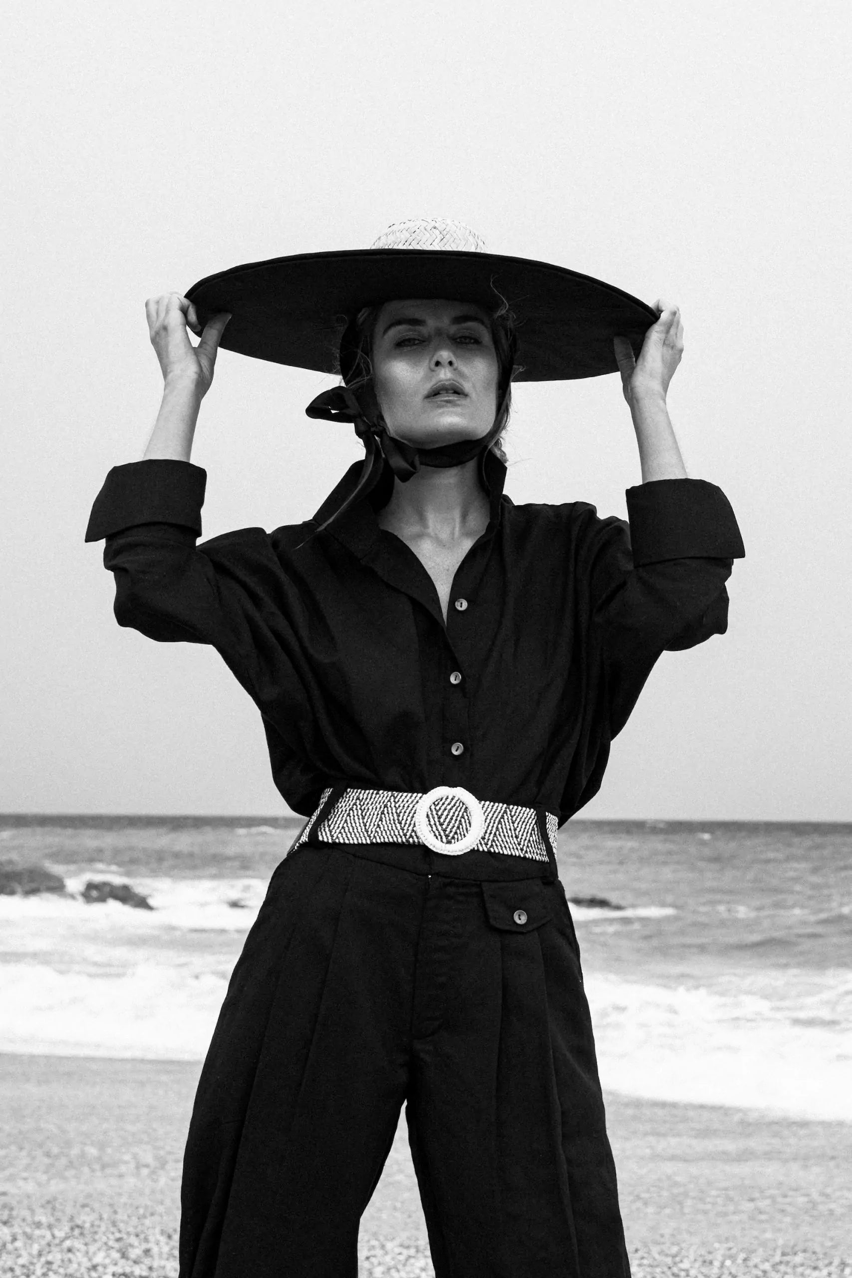 Camisa Miyako lino negra