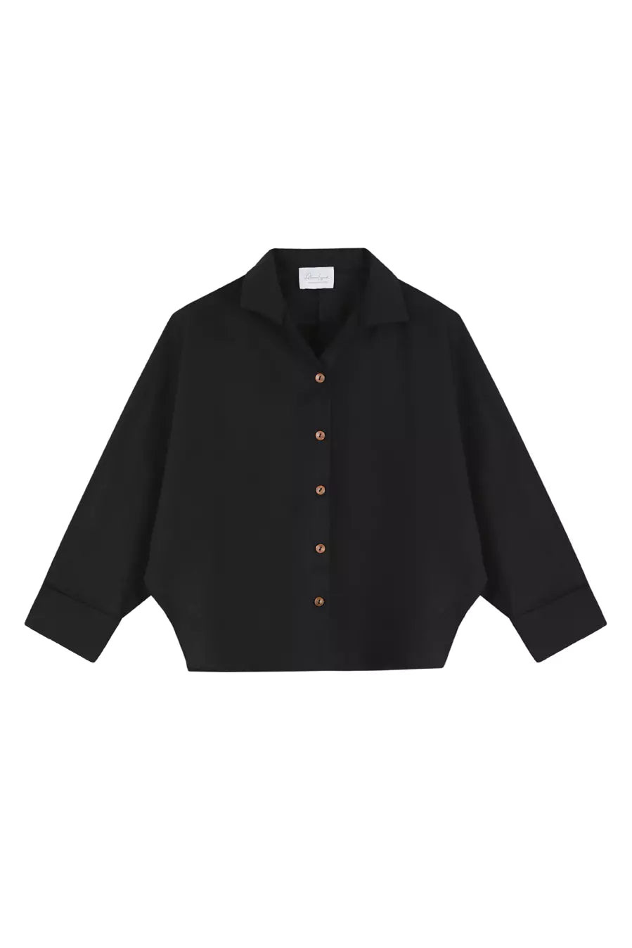 Camisa Miyako lino negra