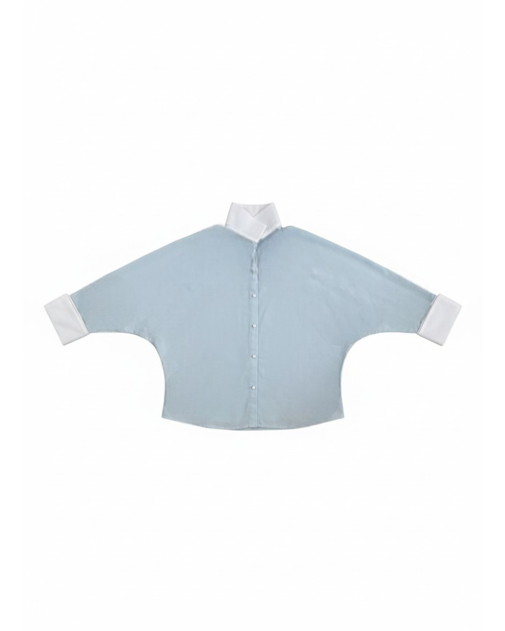 Camisa Miyako azul celeste con blanco
