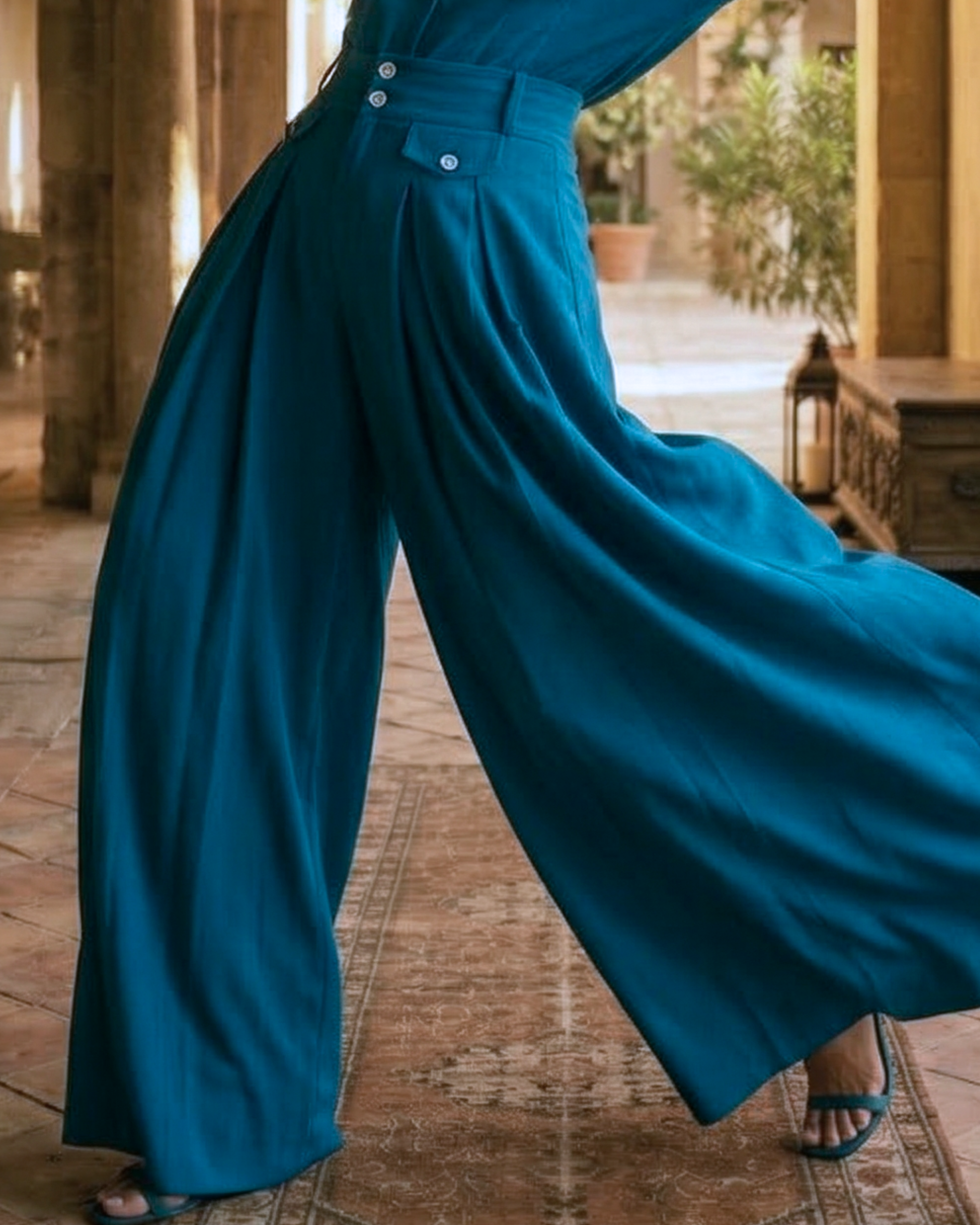 Pantalón FINI azul laguna