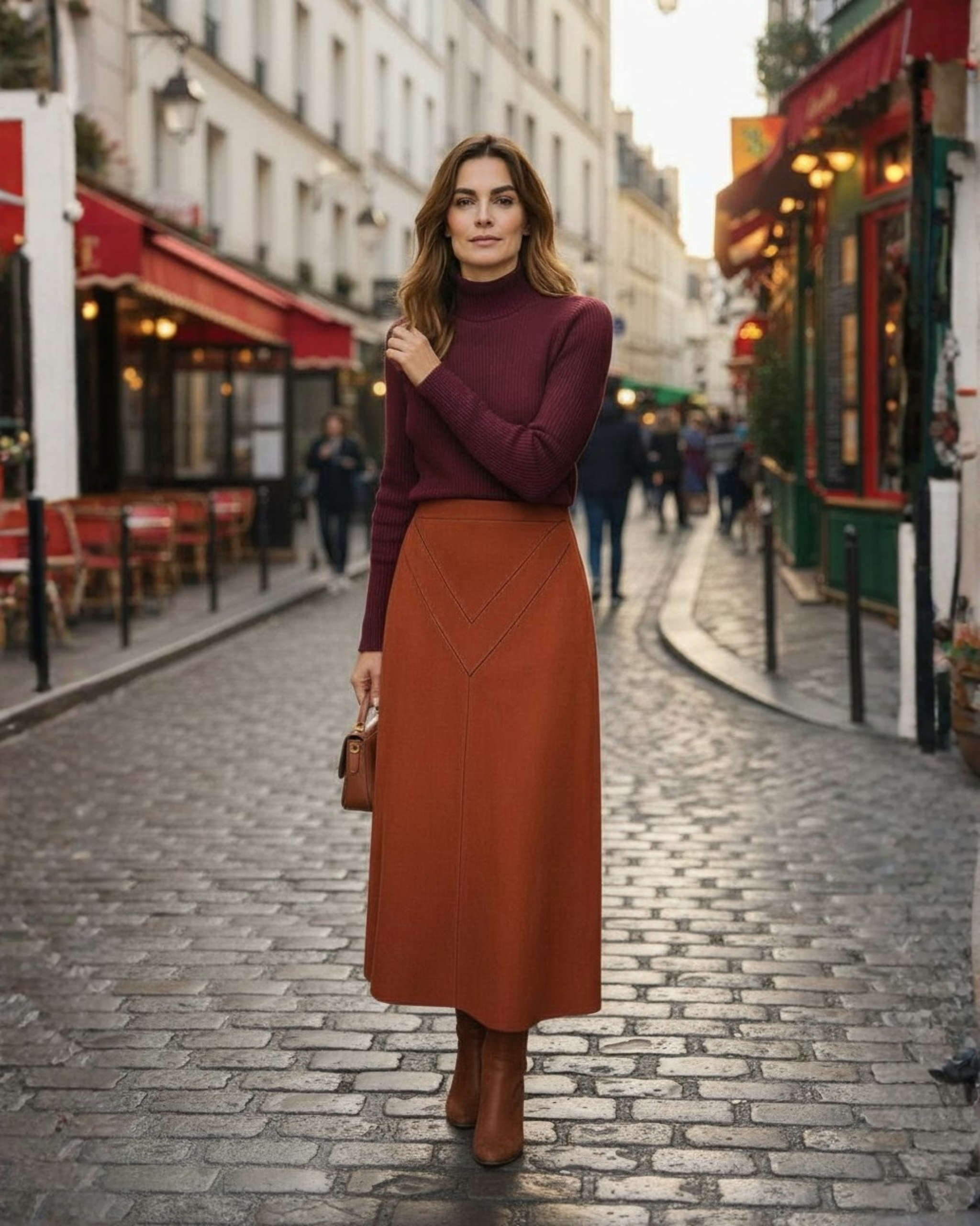 Falda Aura geometrica terciopelo caldero