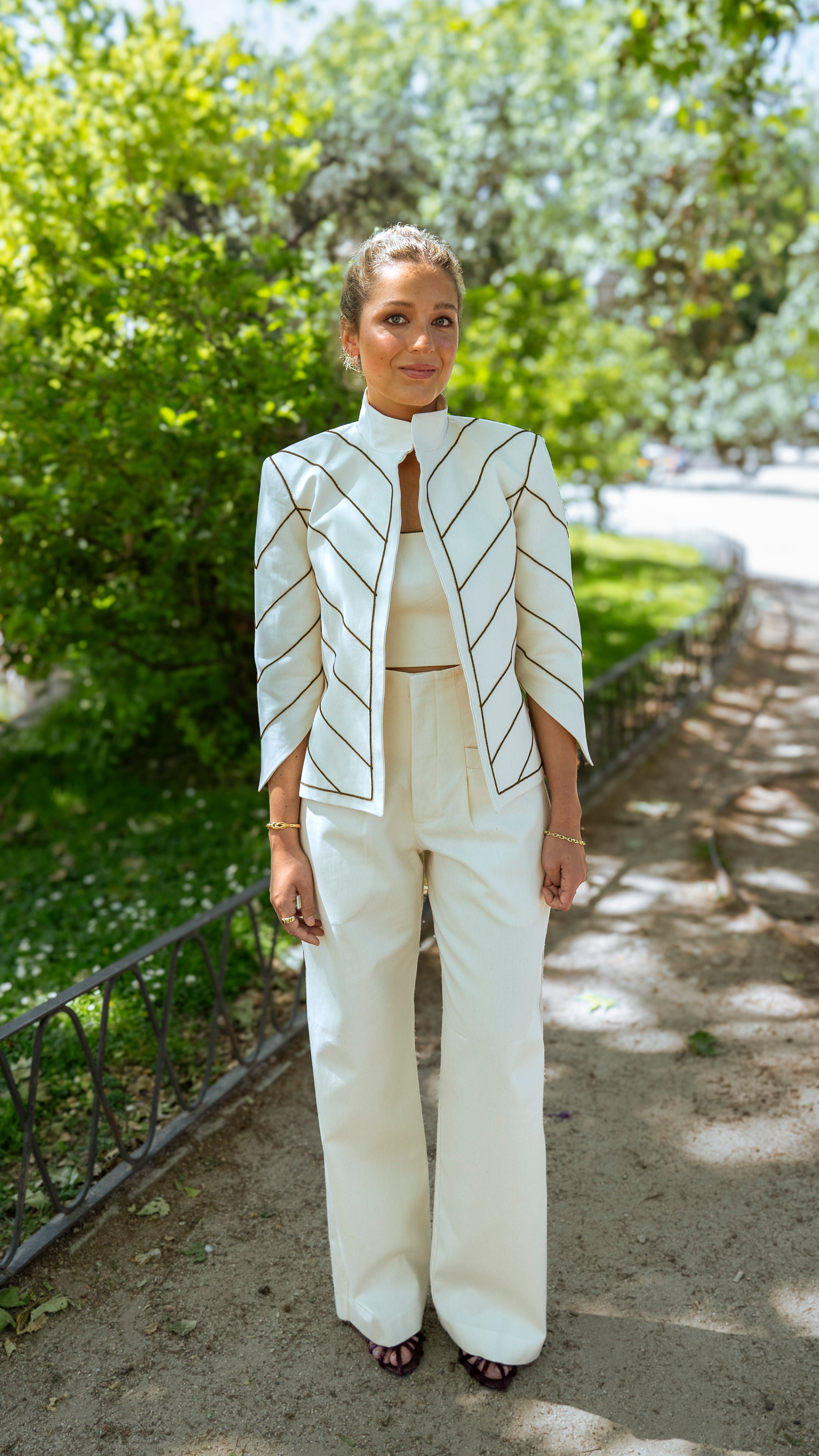 Pantalón Aura blanco roto