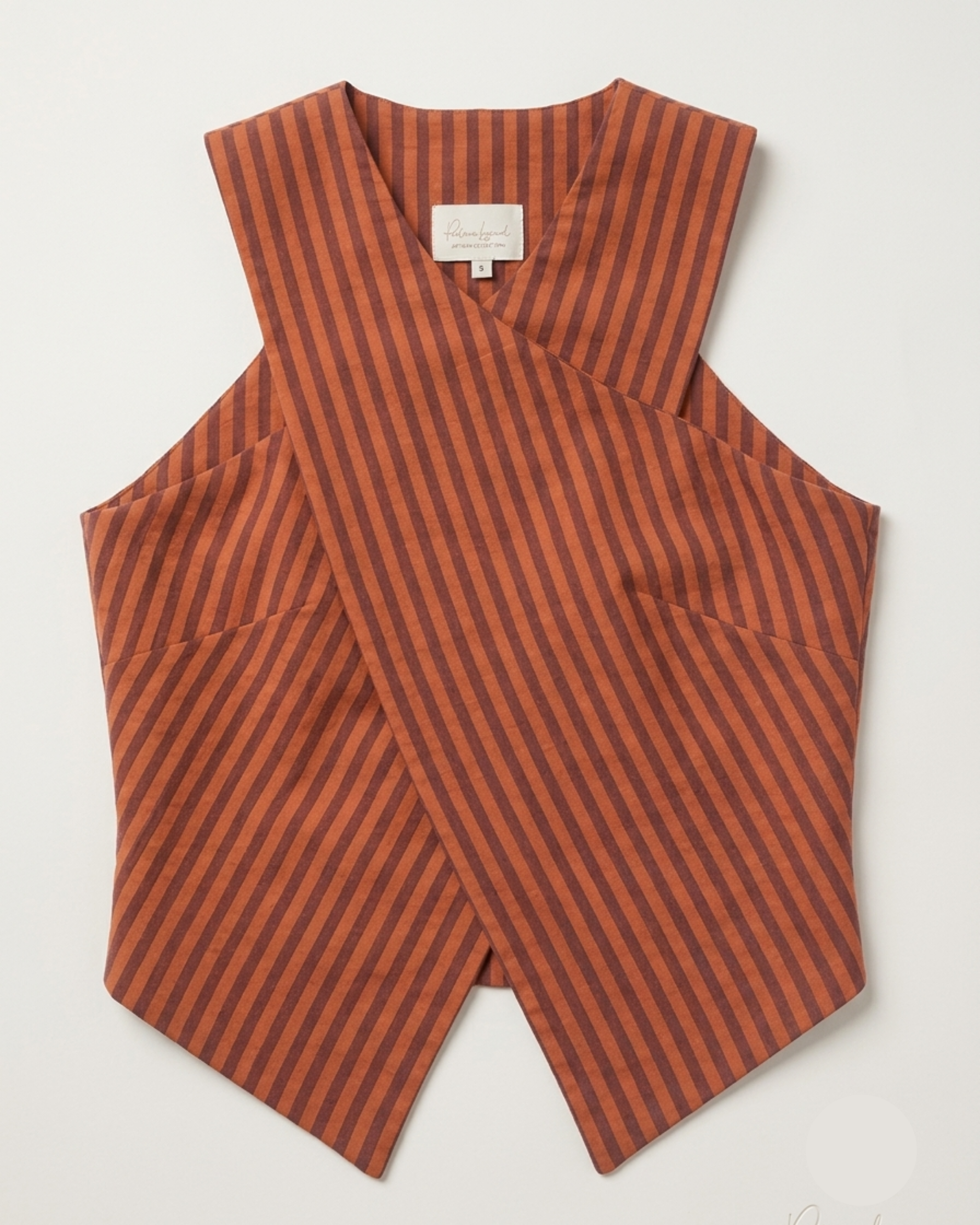 Top Costa rayas naranja / granate
