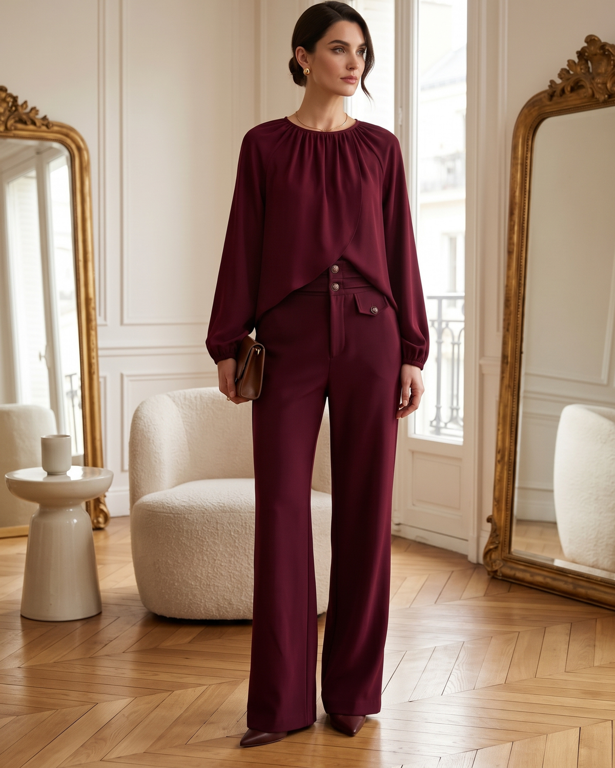 Blusa Scala burdeos
