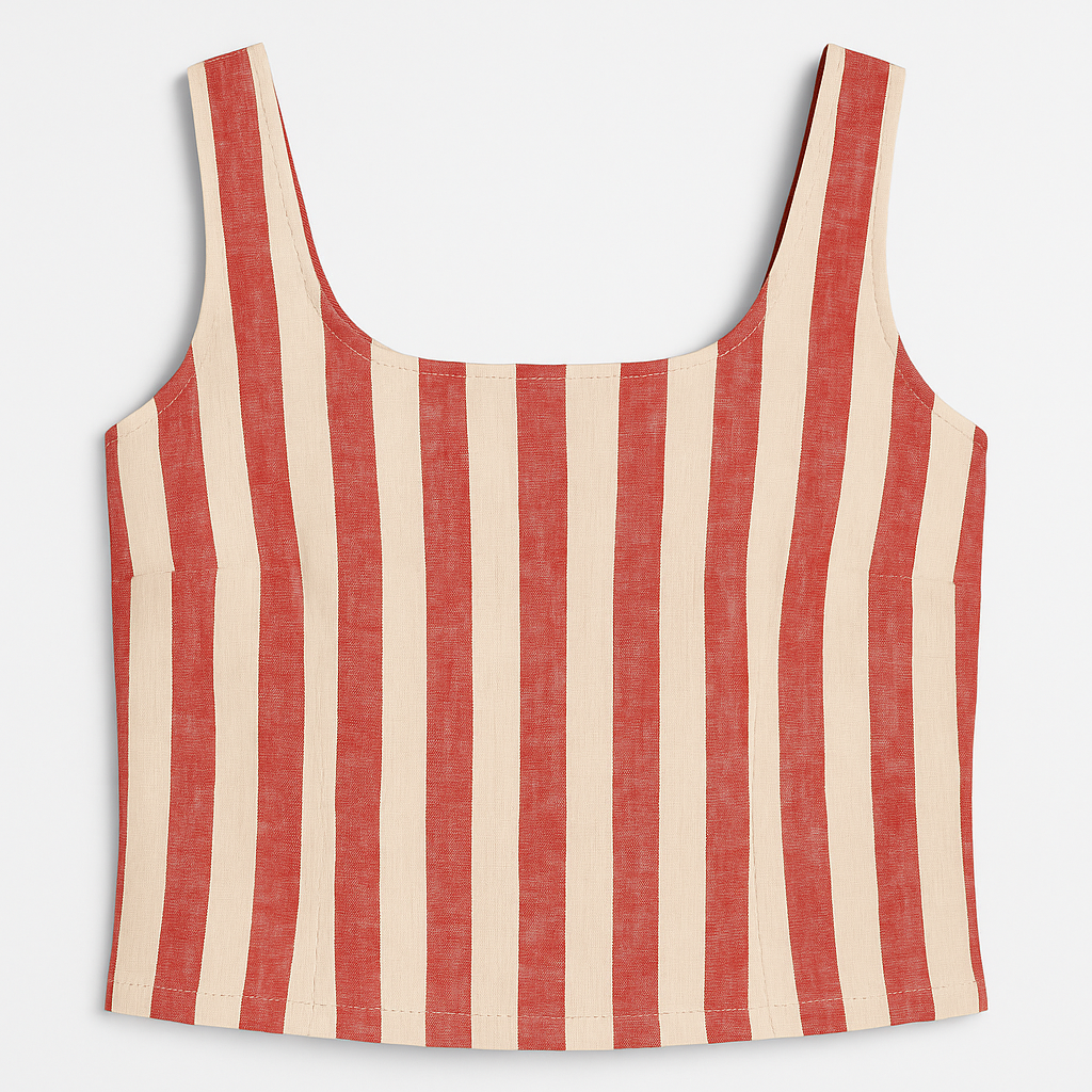 Top Bruma rayas rojo/blanco